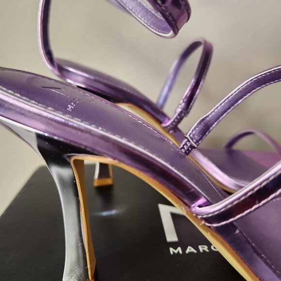 NEW Marc Fisher Dalida Purple Square Toe Sandal Heel Stiletto Size 7 - Picture 9 of 11